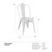 Kit 8 cadeiras Iron Tolix design industrial cozinha bar prata Prata