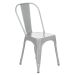 Kit 8 cadeiras Iron Tolix design industrial cozinha bar prata Prata