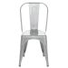 Kit 8 cadeiras Iron Tolix design industrial cozinha bar prata Prata