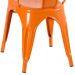 Kit 8 cadeiras Iron Tolix design indutrial jantar cozinha Laranja