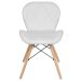 Kit 8 cadeiras estofadas Charles Eames Eiffel Slim Wood confort Branco