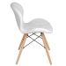 Kit 8 cadeiras estofadas Charles Eames Eiffel Slim Wood confort Branco
