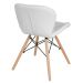 Kit 8 cadeiras estofadas Charles Eames Eiffel Slim Wood confort Branco