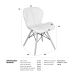 Kit 8 cadeiras estofadas Charles Eames Eiffel Slim Wood confort Branco