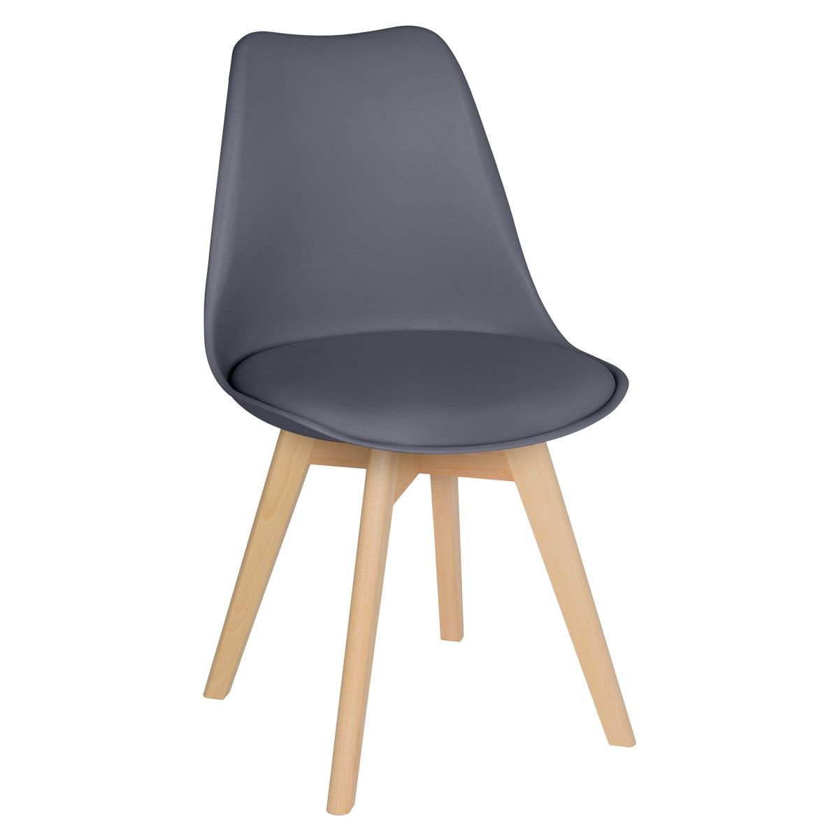 Kit 8 cadeiras jantar cozinha Leda Eames com assento estofado Fendi