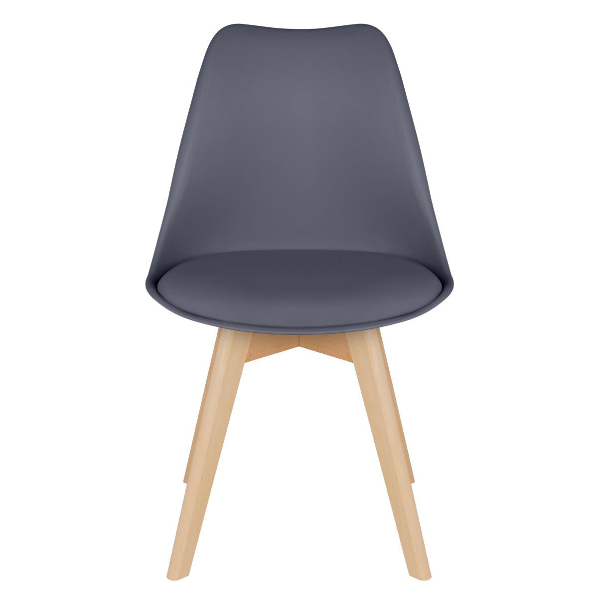 Kit 8 cadeiras jantar cozinha Leda Eames com assento estofado Fendi