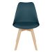 Kit 8 cadeiras jantar cozinha Leda Eames com assento estofado Turquesa