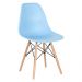 Kit 9 cadeiras Charles Eames Eiffel DSW com pés de madeira clara Azul claro - Assento nacional - DESATIVADO