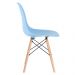Kit 9 cadeiras Charles Eames Eiffel DSW com pés de madeira clara Azul claro - Assento nacional - DESATIVADO