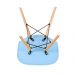 Kit 9 cadeiras Charles Eames Eiffel DSW com pés de madeira clara Azul claro - Assento nacional - DESATIVADO