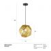 Luminária pendente Etch - Cairo - 30 cm - Dourado