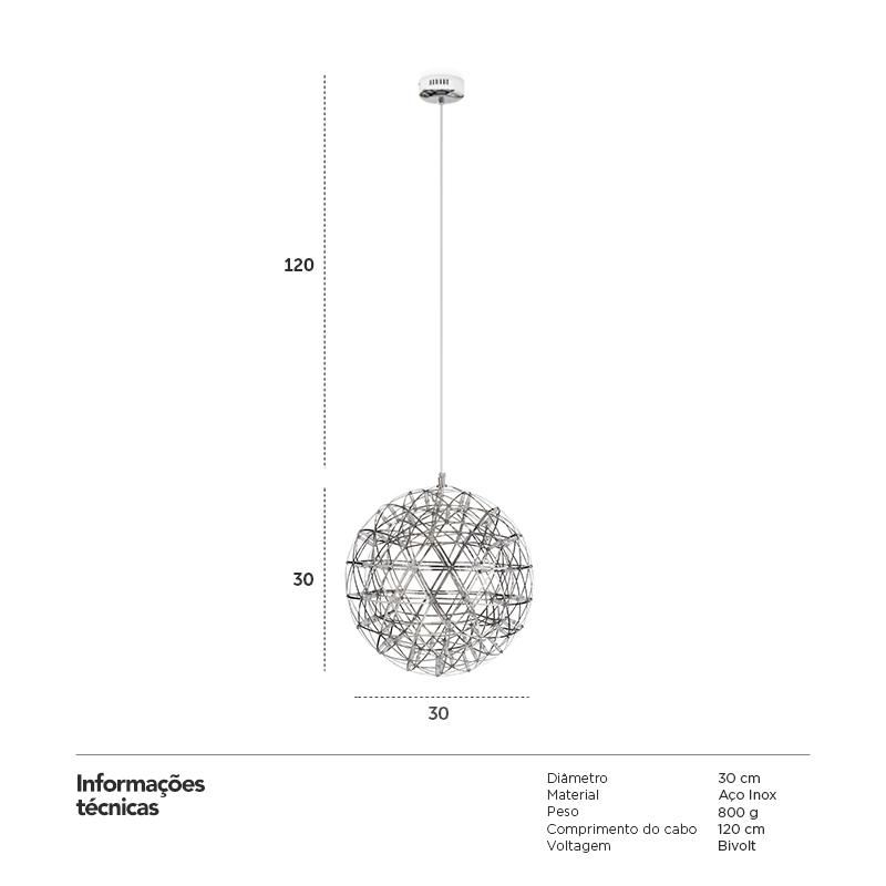 Luminária pendente Raimond Puts 30 cm