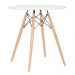 Mesa Eames 70 cm branco + 4 cadeiras Eiffel DSW Rosa claro