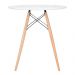 Mesa Eames 70 cm branco + 4 cadeiras Eiffel DSW Rosa claro