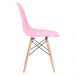 Mesa Eames 70 cm branco + 4 cadeiras Eiffel DSW Rosa claro