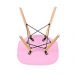Mesa Eames 70 cm branco + 4 cadeiras Eiffel DSW Rosa claro