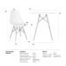 Mesa Eames 70 cm branco + 4 cadeiras Eiffel DSW Rosa claro