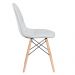 Mesa Eames com tampo de vidro 120 cm + 4 cadeiras estofadas Eiffel Botonê Cinza claro