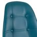 Mesa Eames com tampo de vidro 120 cm + 4 cadeiras estofadas Eiffel Botonê Turquesa