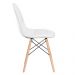 Mesa Eames com tampo de vidro 120 cm + 6 cadeiras estofadas Eiffel Botonê Branco