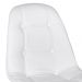 Mesa Eames com tampo de vidro 120 cm + 6 cadeiras estofadas Eiffel Botonê Branco