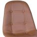 Mesa Eames com tampo de vidro 120 cm + 6 cadeiras estofadas Eiffel Botonê Marrom