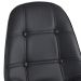 Mesa Eames com tampo de vidro 120 cm + 6 cadeiras estofadas Eiffel Botonê Preto