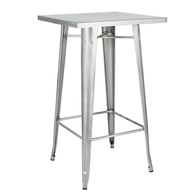 Mesa alta Iron Tolix - Metal - Bar - Bistrô - Gourmet - Metal natural galvanizado