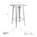 Mesa alta Iron Tolix - Metal - Bar - Bistrô - Gourmet - Metal natural galvanizado