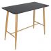 Mesa alta bancada retangular 60 x 120 cm Preto
