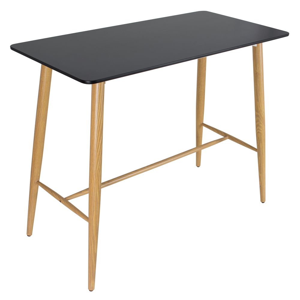 Mesa alta bancada retangular 60 x 120 cm Preto