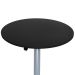 Mesa alta bar bistro Apollo redonda 60 cm tampo madeira ajustável Preto