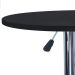 Mesa alta bar bistro Apollo redonda 60 cm tampo madeira ajustável Preto