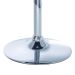 Mesa alta bar bistro Apollo redonda 60 cm tampo madeira ajustável Preto