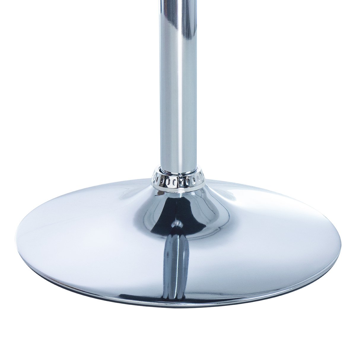 Mesa alta bar bistro Apollo redonda 60 cm tampo madeira ajustável Preto