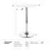 Mesa alta bar bistro Apollo redonda 60 cm tampo madeira ajustável Preto