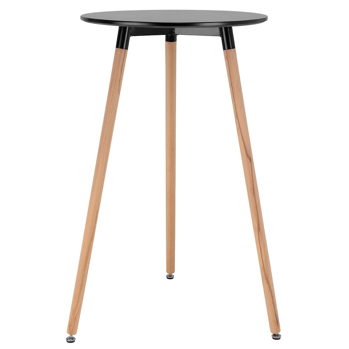 Mesa alta bar bistro gourmet Eames Leda pé palito Preto