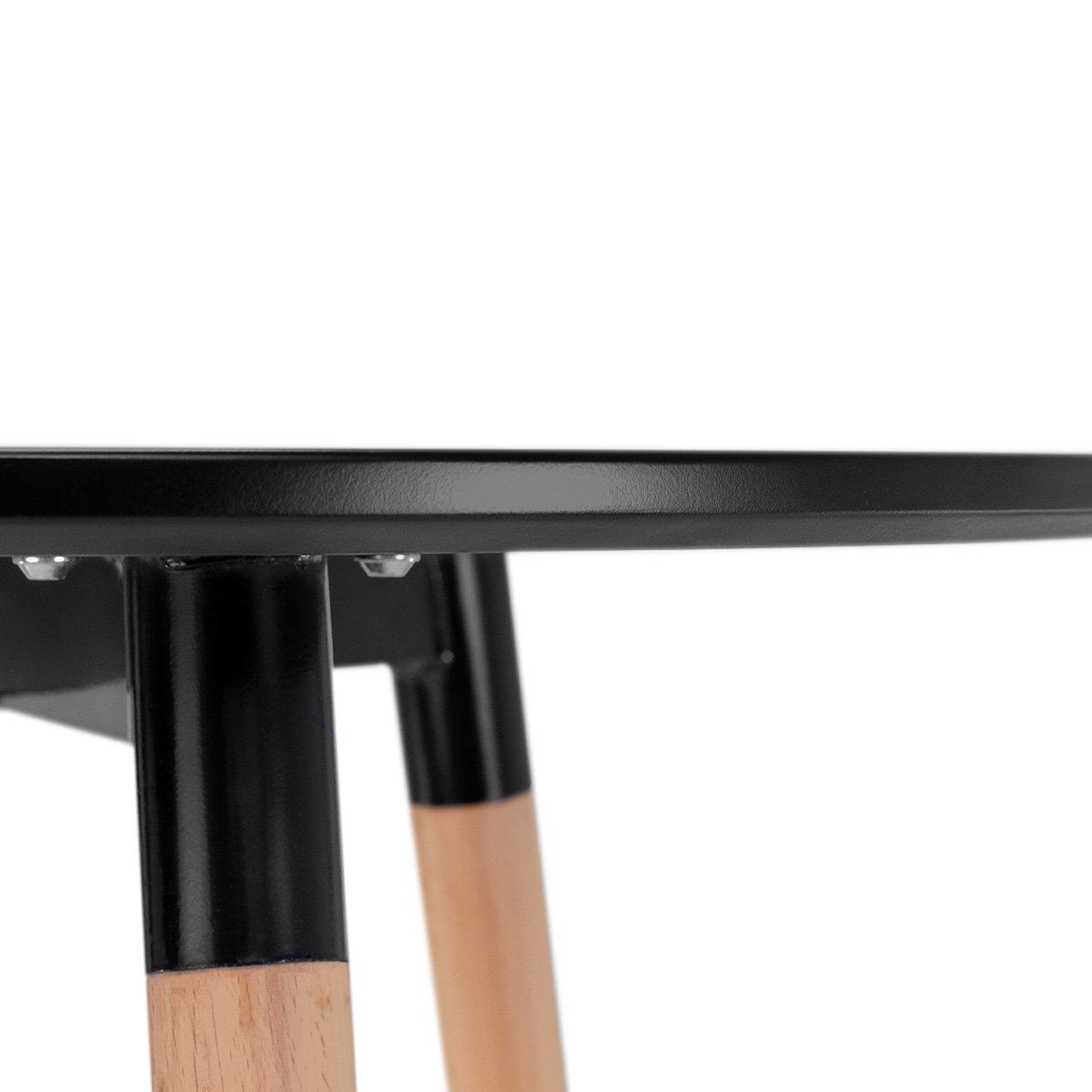 Mesa alta bar bistro gourmet Eames Leda pé palito Preto