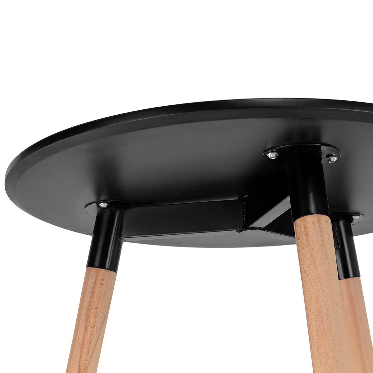 Mesa alta bar bistro gourmet Eames Leda pé palito Preto