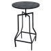 Mesa alta bistro bar industrial tampo madeira loft Turner Preto