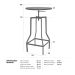 Mesa alta bistro bar industrial tampo madeira loft Turner Preto