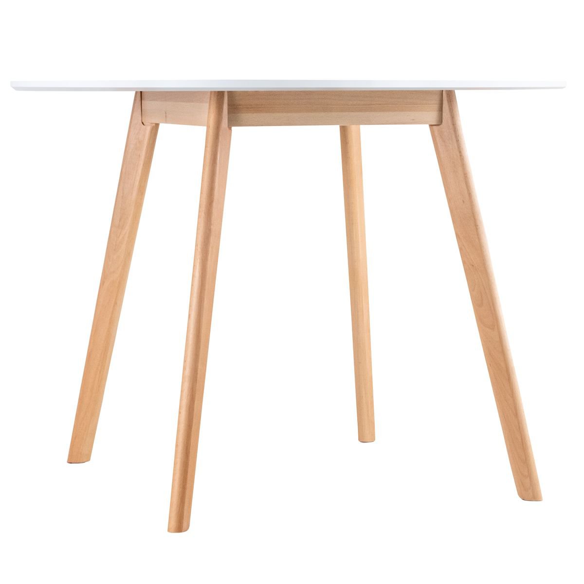Mesa de jantar cozinha redonda Leda 100 cm Branco