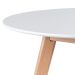 Mesa de jantar cozinha redonda Leda 100 cm Branco