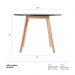 Mesa de jantar cozinha redonda Leda 100 cm Preto