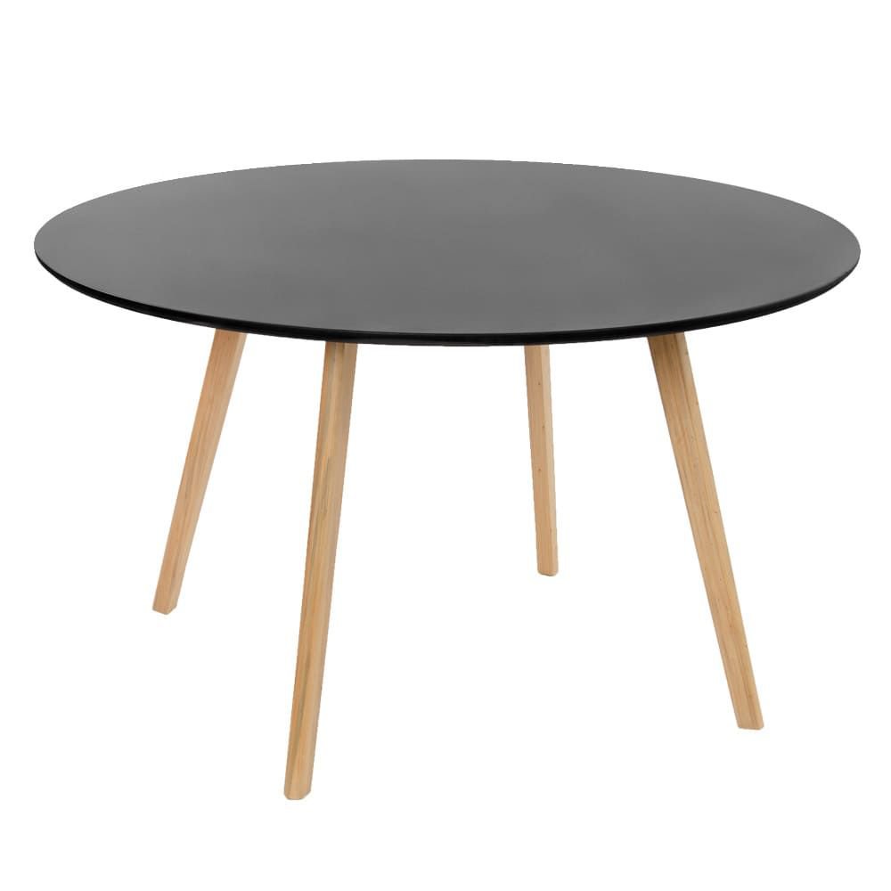 Mesa de jantar cozinha redonda Leda 120 cm Preto