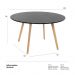 Mesa de jantar cozinha redonda Leda 120 cm Preto