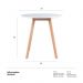 Mesa de jantar cozinha redonda Leda 70 cm Branco