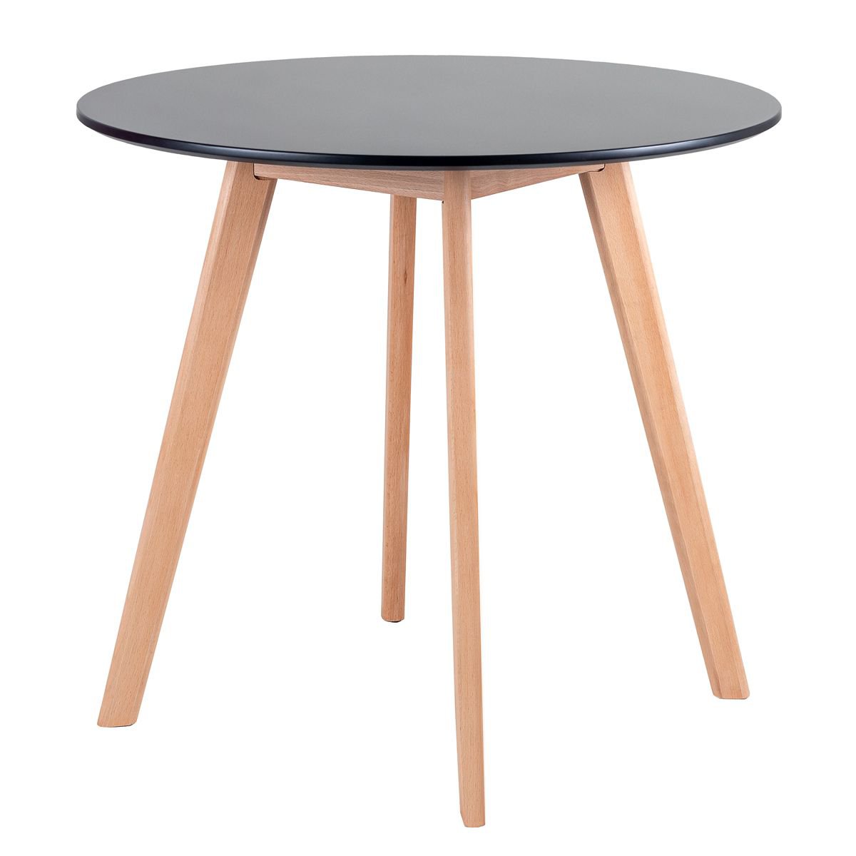 Mesa de jantar cozinha redonda Leda 80 cm Preto