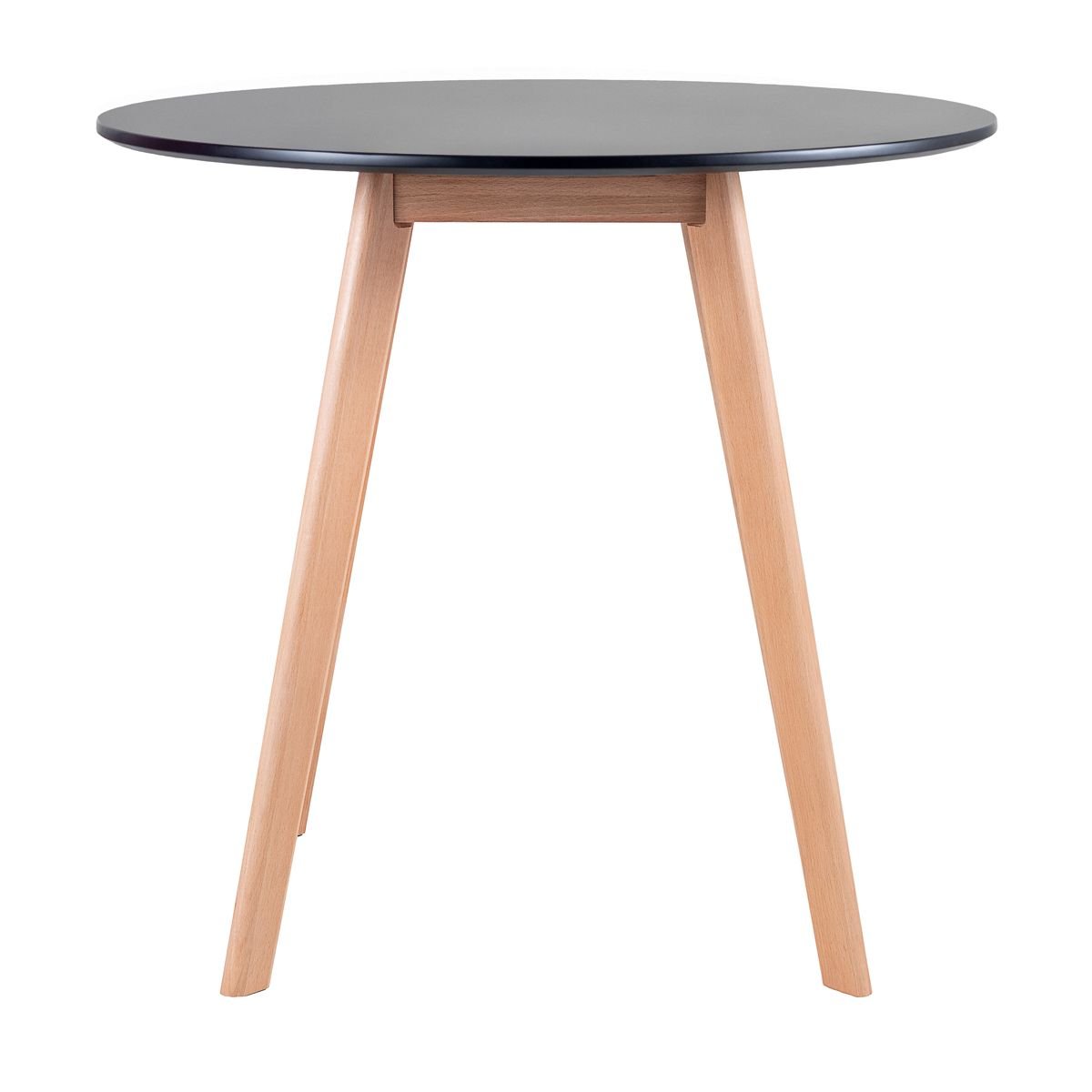 Mesa de jantar cozinha redonda Leda 80 cm Preto