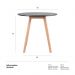 Mesa de jantar cozinha redonda Leda 80 cm Preto